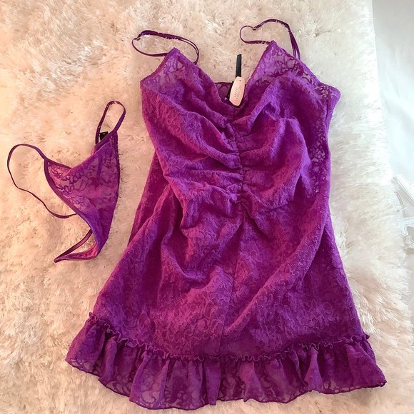 Victoria's Secret Lingerie The Lacie 2-pc Babydoll - Picture 1 of 9